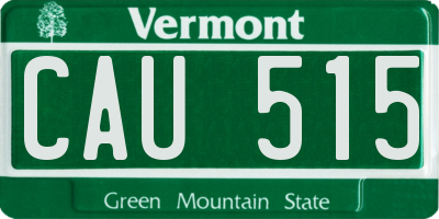 VT license plate CAU515