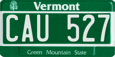 VT license plate CAU527
