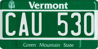 VT license plate CAU530