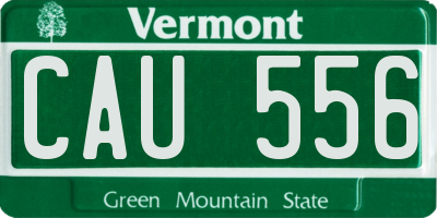 VT license plate CAU556