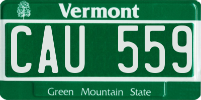 VT license plate CAU559