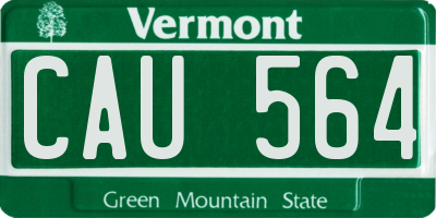 VT license plate CAU564