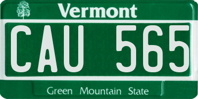 VT license plate CAU565