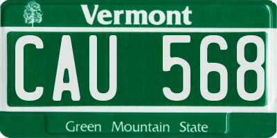 VT license plate CAU568