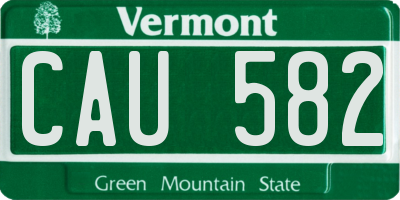VT license plate CAU582