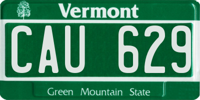 VT license plate CAU629