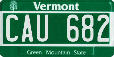 VT license plate CAU682