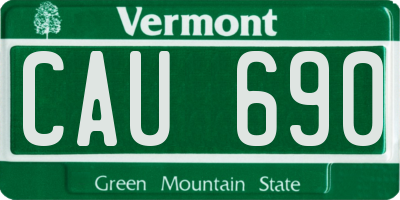 VT license plate CAU690