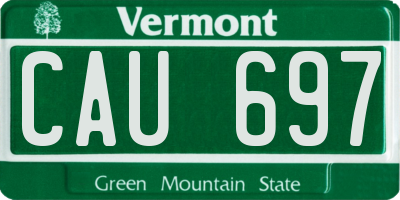 VT license plate CAU697