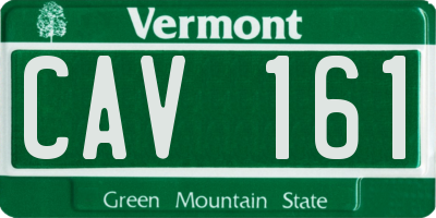 VT license plate CAV161