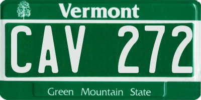 VT license plate CAV272