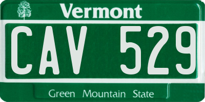 VT license plate CAV529