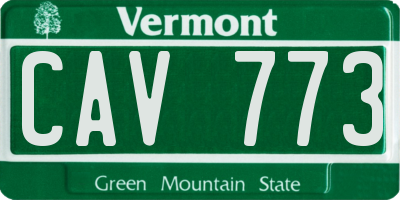 VT license plate CAV773
