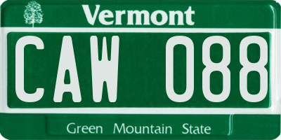 VT license plate CAW088