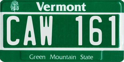 VT license plate CAW161