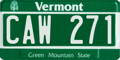 VT license plate CAW271
