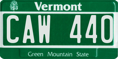 VT license plate CAW440