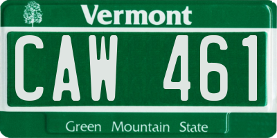 VT license plate CAW461