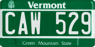 VT license plate CAW529