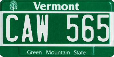 VT license plate CAW565