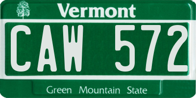 VT license plate CAW572