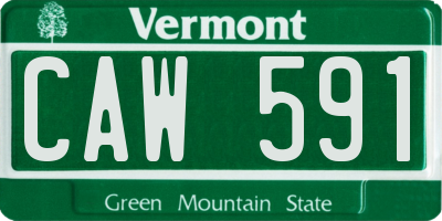 VT license plate CAW591