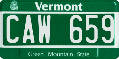VT license plate CAW659