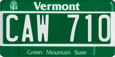 VT license plate CAW710