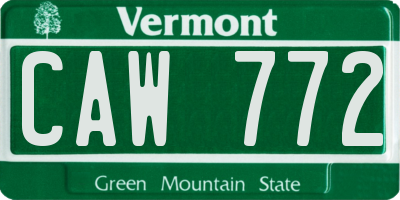 VT license plate CAW772