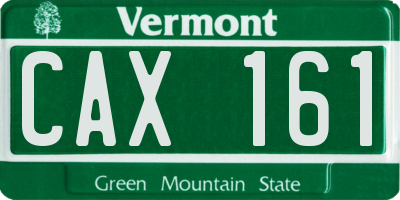 VT license plate CAX161