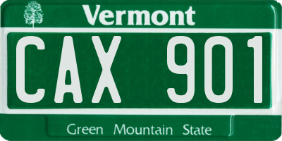 VT license plate CAX901