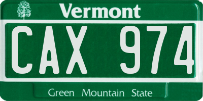 VT license plate CAX974