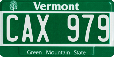 VT license plate CAX979