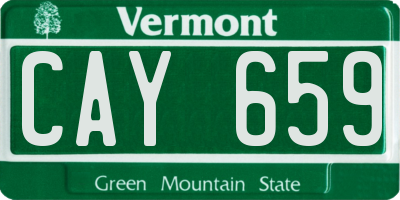 VT license plate CAY659