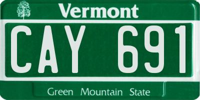 VT license plate CAY691