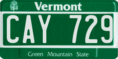 VT license plate CAY729