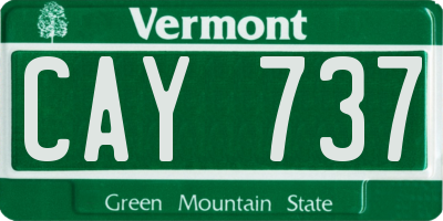 VT license plate CAY737