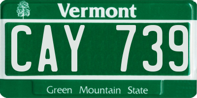 VT license plate CAY739