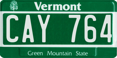 VT license plate CAY764