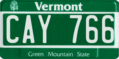 VT license plate CAY766