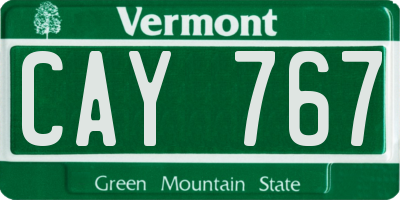 VT license plate CAY767