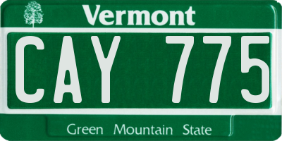 VT license plate CAY775