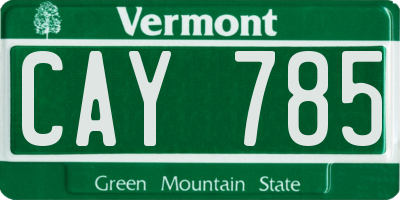 VT license plate CAY785
