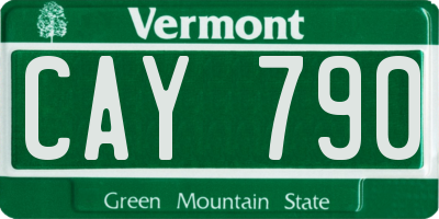 VT license plate CAY790