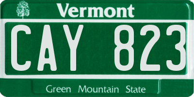 VT license plate CAY823