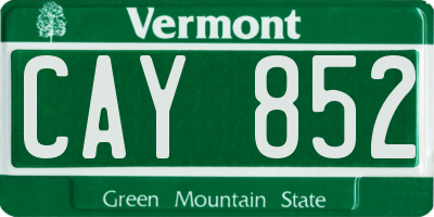 VT license plate CAY852