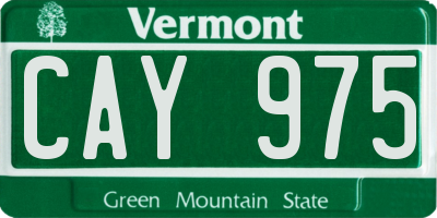 VT license plate CAY975