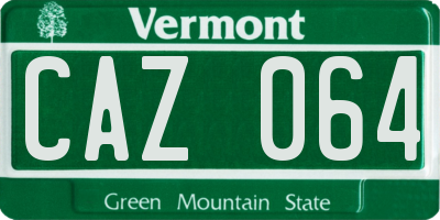 VT license plate CAZ064