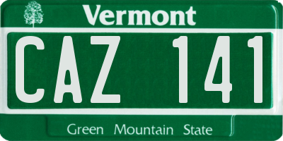 VT license plate CAZ141
