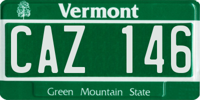 VT license plate CAZ146